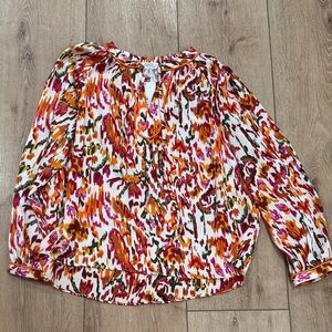 Colorful Abstract Print Women's Blouse